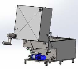 Deckelöffnung 80° mit zusätzlichem Gasdruckstossdämpfer 