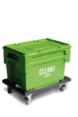 CLEAN BOX mobil mit Deckel +Tauchkorb